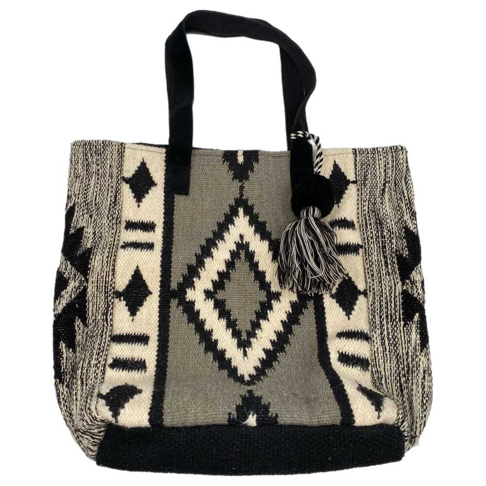 Chloe & Lex Black Cream Tote Bag Large Magnetic